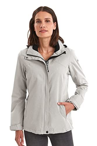 killtec Women's Functional Jacket with Detachable Hood - Inkele, Light Beige, 36, 24073-000