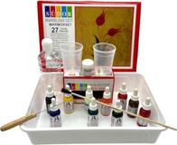 Südor Ebru Painting 27-delige marmerkit voor beginners en professionals. Marmer set. 9 kleuren