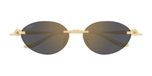 Cartier Panthère De Cartier Ct0504s Lunettes De Soleil Femme Doré Rondes Gris 58mm