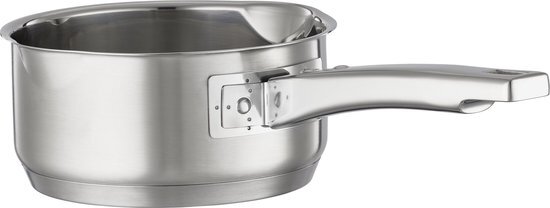 Rösle EXPERTISO steelpan, hoogwaardige universele pan van roestvrij staal 18/10, 16 cm, roestvrijstalen handgreep, schaalverdeling aan de binnenkant, geschikt voor inductie, vaatwasmachinebestendig