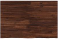 vidaXL Tafelblad Donkerbruin Glas 100 x 60 x 3 cm