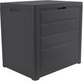 EDA Tuinkussen opbergbox Lena - compact - antraciet - kunststof - 120 liter