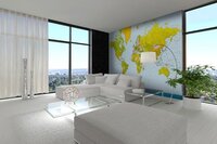 Fotobehang - Map of the World - 366 x 254 cm - Multi