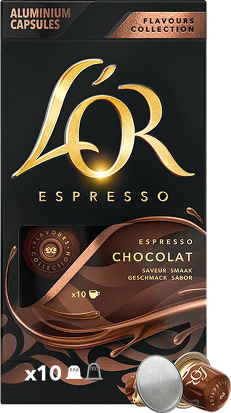 L'or koffie cups - espresso - chocolat - aluminium capsules - 10 koffiecups