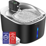 CatElite® Premium Drinkfontein Kat | Stream - Draadloos - Waterdispenser met Sensor en Accu - Incl. 2 Filters - 4L Waterfontein Kat - Kattenfontein - Fluisterstil - RVS Zwart