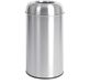 Bolero RVS Bullet Afvalbak Open-Top Zilver 40l