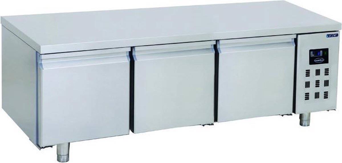 - Professionele Koelwerkbank | 60cm hoog | 3 Deuren | RVS | Pro Line | | 7489.5080 | Horeca