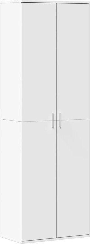 vidaXL Hoge kast 60x35x180 cm bewerkt hout wit