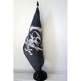 AZ FLAG Tafelvlag Piraat Deadman Chest 21x14 cm Polyester 100D Plastic Voet