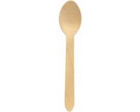 BioPak Wegwerp Lepels - Hout - 16 cm - 10 Stuks