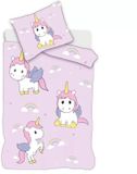 Unicorn housse de couette 100 x 135 cm Coton Lila