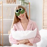 Merkloos / Sans marque Kikker slaapmasker - Grappig oogmasker - Rustig slapen - Verstelbare band - 145 cm - Groen
