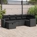 Maison Exclusive - Salon de jardin 6 pièces avec coussins, rotin synthétique noir