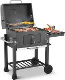 Markenlos Boleen Houtskool Grill met Opvouwbare Bijzettafel