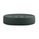 Spirella Zeepbakje steenlook decoratieve apparatuur badkamer zeepbakje buis Afmetingen: 11 x 11 x 3 cm - donkergroen mat, groen