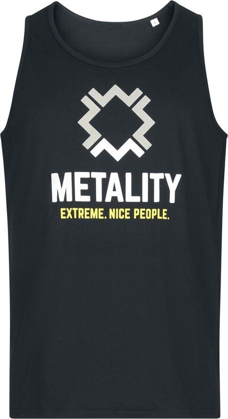 Metality Herren-Tank Top Dames Top - Zwart - XXL