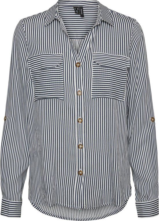 Vero Moda VMBUMPY Blouse - Snow White/India Ink - Women's Size S