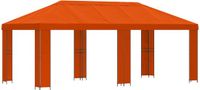 vidaXL Tuinpaviljoen 6 x 3 m Oranje Polyester Staal 190 gsm