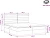 vidaXL - Opslag bed met matras met hoofdeinde Blauw 200 x 200 cm Stof