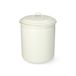 Boîte/pot à provision en émail, blanc, Ø 16 cm