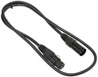 Pulse PLS00265 DMX Lead, 3 Pin XLR Male to Female, 1m, Black
