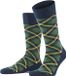 Burlington Tartan gedessineerd katoen sokken heren blauw - maat 40-46