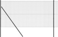 vidaXL - Gelast hekwerk, verankerd in de grond, 50 x 1,4 meter, grijs, gaas