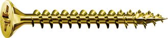 Spax Universele schroef, 4 x 40 mm, 180 st, voldraad, verzonken kop, kruiskop z, 4cut, yellox