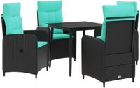 vidaXL - Sofa - Tafel - Set - 5 - st - PE - rotan - en - poedergecoat - staal