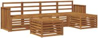 vidaXL Acacia Hout Bank Loungeset Naturel 5 Zitplaatsen Inclusief Tafel