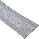 InLine® beschermslang, stoffen beschermslang met klittenband, 1 m x 25 mm grijs