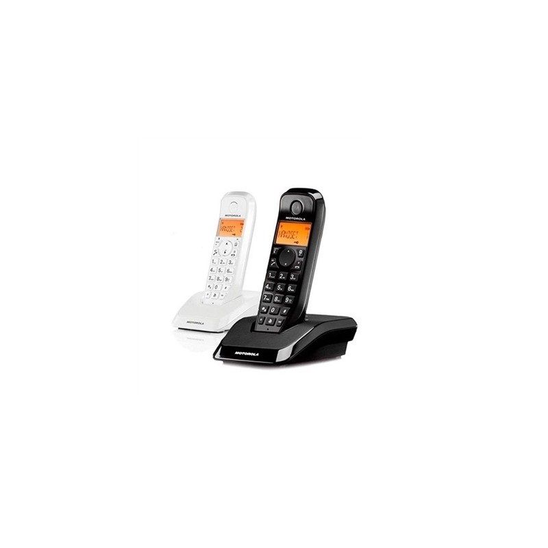 Motorola S12 Duo DECT Draadloze Telefoon - Zwart/Wit