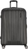 Polestream (STRZ) Polestream Moonrock 4 wielen Trolley L 78 cm met uitbreidingsplooi - Harde bagage - TSA slot - black brushed
