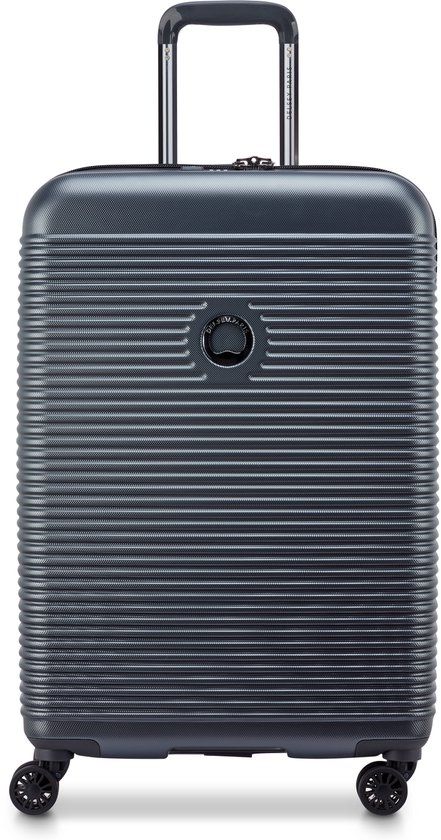 Delsey Freestyle 66 cm Middelgrote Harde Reiskoffer – 70 Liter – SECURITECH® Rits – TSA Slot – 4 Dubbele Wielen – Graphite
