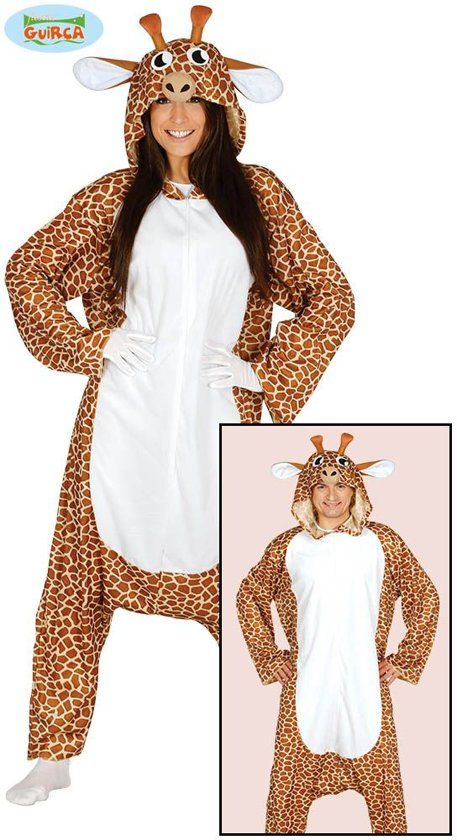 Guirca Giraf Kostuum Giraffe Afrika Jumpsuit Vrouw Maat 42-44 | Carnaval kostuum Verkleedkleding