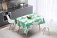Bonamaison Tafelkleed, Anti-Mold, Sneldrogend, Waterdicht, 100% Polyester Tafellaken, Petroleum Groen, Wit, 140 x 140 Cm