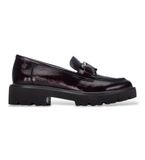 Xti Mocassins Femme 146258 Bordeaux Vernis Classique Casuel