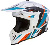 Merlin Recon Gravel Motocrosshelm Blauw/Oranje/Wit Maat M