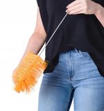 Bouteille et ballon de fermentation - Brosse de nettoyage - Long manche - Flexible - Convient pour bouteilles et ballons de fermentation - Certifié selon les normes FCM - Fabriqué en Pologne