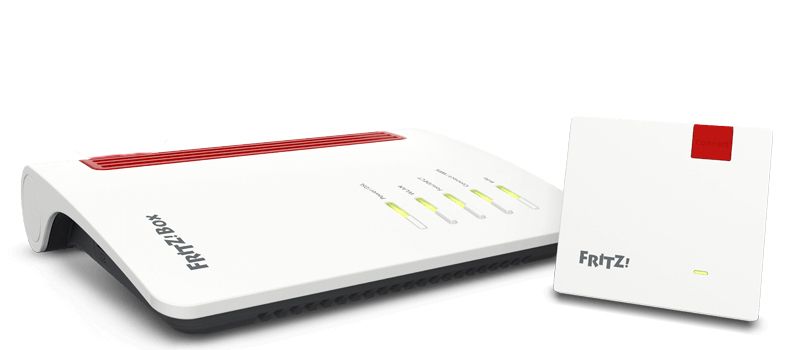 FRITZ! AVM FRITZ! Mesh Set 7530 AX + 1200 AX Dual-band (2.4 GHz / 5 GHz) Wi-Fi 6 (802.11ax) Rood, Wit 4 3G Intern