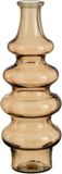 Mica Decorations Vase Sira - verre transparent - brun - D14,5 x H40 cm