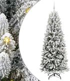 vidaXL Kunstkerstboom Wit 210 cm PVC Plastic Staal PE