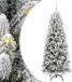 vidaXL Kunstkerstboom Wit 210 cm PVC Plastic Staal PE