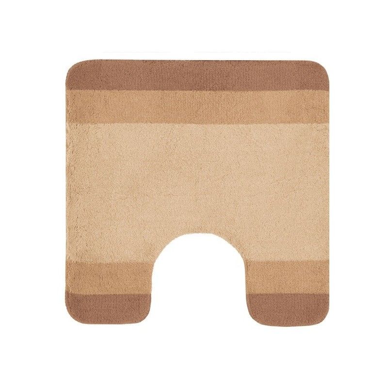 Spirella 7610583092359 Toilet mat - beige, bruin - polyester - 55x55cm