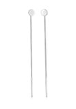 Elli - Oorbellen - Dames Oor Hanger doortrekbaar Plaatje Basis in 925 Sterling Zilver - Dames