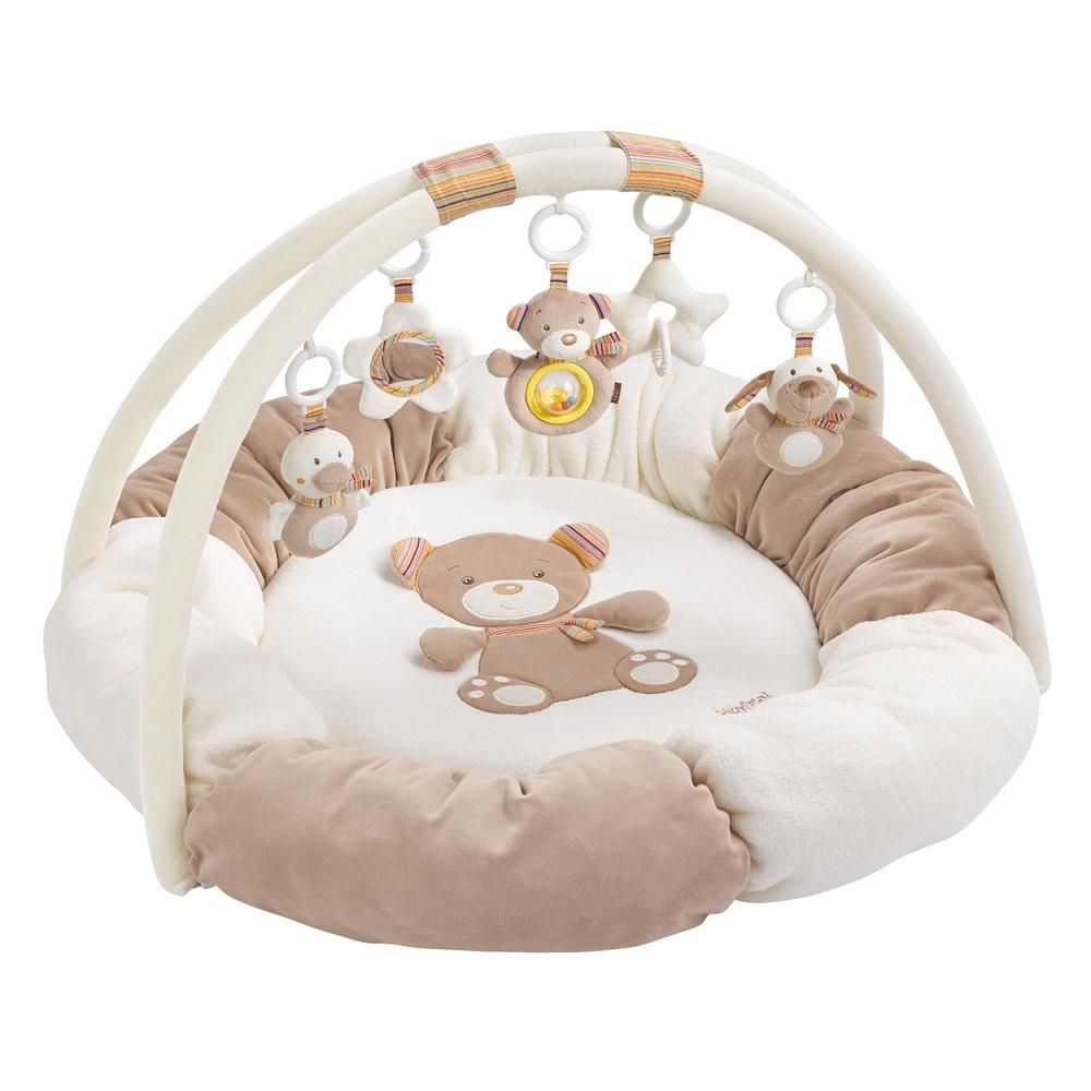 Fehn 3-D-Activity-Nest Teddy - Rainbow Baby Play Mat