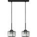Omena Suspension Noire Avec Abat-jour En Verre 14-958