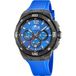 Lotus - Heren Polshorloge - Chronograaf - Blauw - Siliconen Band