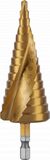 Högert Foret hélicoïdal à étages HSS, 4-32 mm