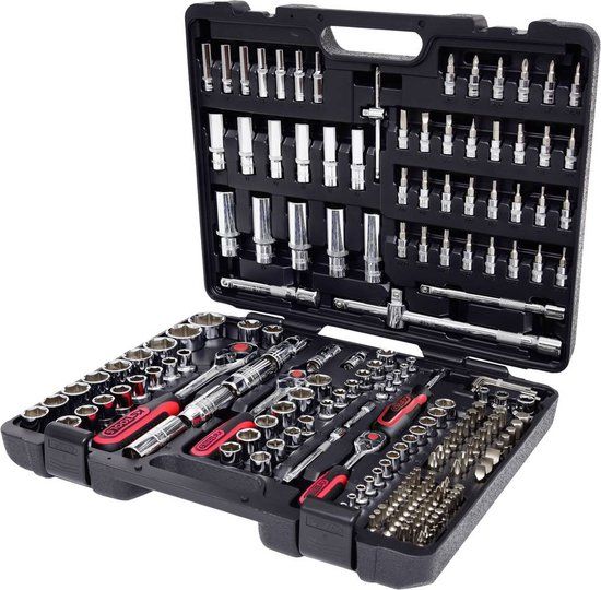 KS Tools CHROMEplus Ratelsleutel-, Doppen- en Bit Set - 195-dlg - 918.0795